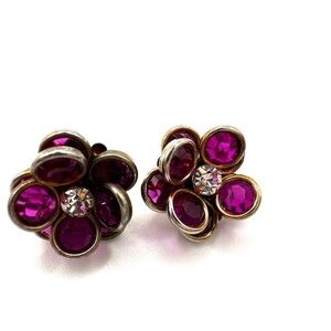 Elegant Floral Pink Earrings